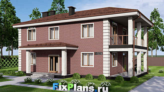 Проект двухэтажного дома F-13238